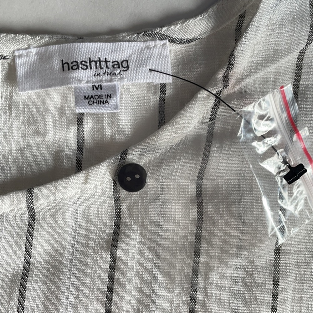 hashttag in trend striped back tie top - Picture 4 of 7